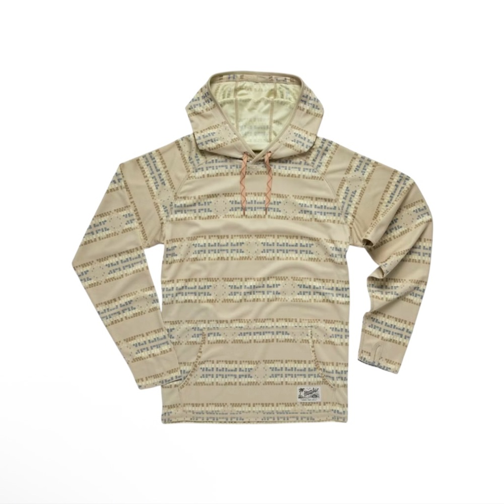 Beige Patterned Men's Hoodie